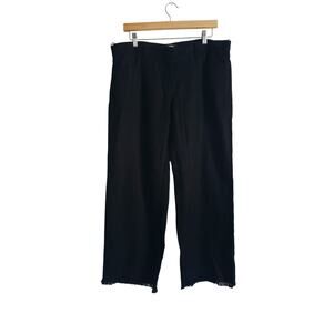 'S Max Mara Cervia Fringe Linen Pants In Black Size 16